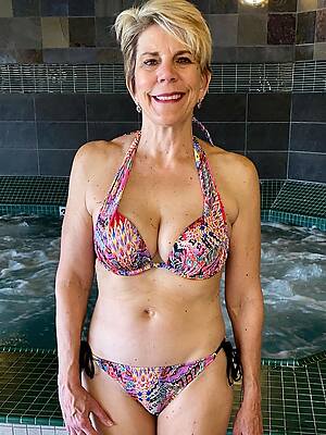 take charge matured mom bikini photo
