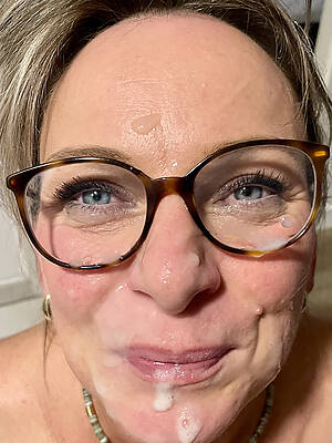mature gets facial